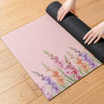 Custom Birth Flower & Name For Her, Wife, Daughter, Sister, Yoga Lovers - Personalized Yoga Mat
