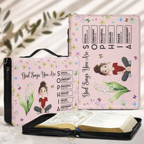 Custom Birth Flower & Name In Bible Verses Gifts For Her - Personalized Bible Cover