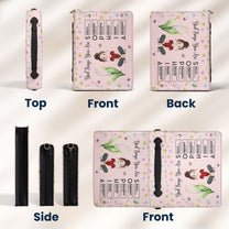 Custom Birth Flower & Name In Bible Verses Gifts For Her - Personalized Bible Cover