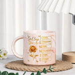Custom Birth Flower & Name In Bible Verses Gifts For Her - Personalized Marble Mug