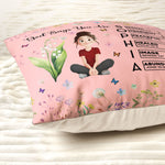 Custom Birth Flower & Name In Bible Verses Gifts For Her - Personalized Pillow (Insert Included)