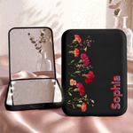 Custom Birth Flower & Name Shadow Text - Personalized Mirror