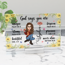 Custom Birth Flower & Names - Gifts For Daughter, Son, Grandkid - Personalized Acrylic Photo Plaque