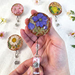 Custom Birth Month Flower - Personalized Resin Birth Flower Badge Reel