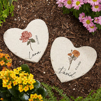 Custom Birth Month Flowers - Personalized Garden Stone