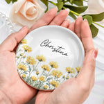 Custom Birth Month Flowers - Personalized Jewelry Dish