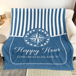 Custom Boat Name, Nautical, Anchor - Personalized Blanket