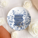 Custom Bookshelf Chinoiserie Toile De Jouy - Personalized Jewelry Dish