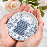 Custom Bookshelf Chinoiserie Toile De Jouy - Personalized Jewelry Dish