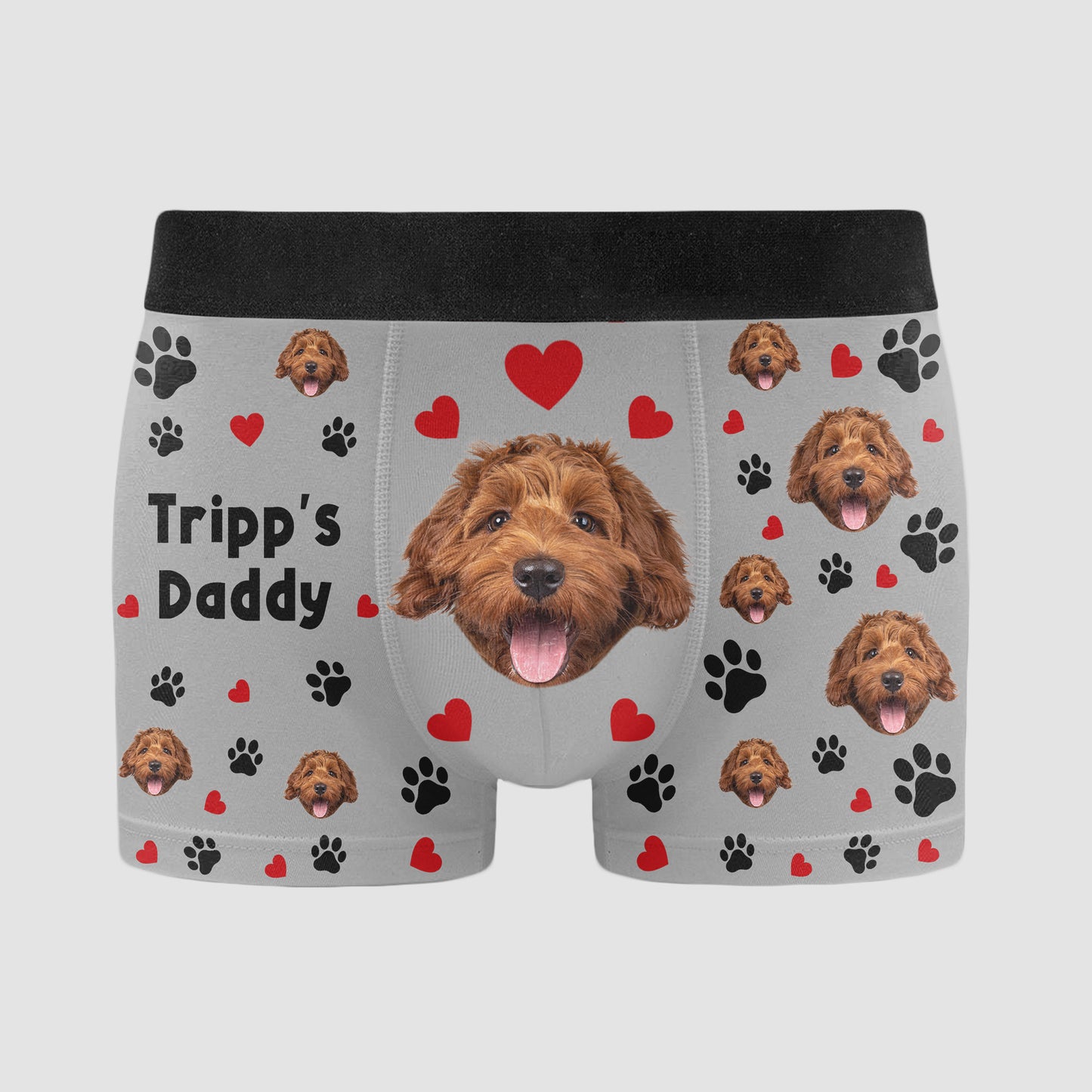 Glohox Customized Boxers for Men with Photo,Custom Faces Print Boxer Briefs  with Dog Face on Them Personalized Boxers for Men XS at  Men's  Clothing store