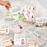 Custom Calendar For Princess Kid - Personalized Photo Easel Calendar