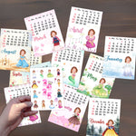 Custom Calendar For Princess Kid - Personalized Photo Easel Calendar