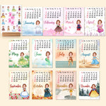 Custom Calendar For Princess Kid - Personalized Photo Easel Calendar