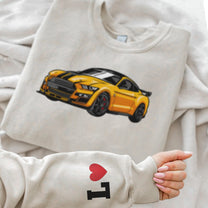 Custom Car Basic Drawing Gift For Men - Personalized Photo Embroidered Sweatshirt
