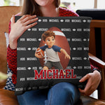 Custom Cartoon Version Gift For Baseball, Softball, Soccer, Football, Basketball, Hockey Lover - Personalized Pillow