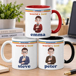 Custom Character For Coworker, Teacher With Name Retro Style - Personalized Mug