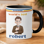 Custom Character For Coworker, Teacher With Name Retro Style - Personalized Mug