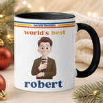 Custom Character For Coworker, Teacher With Name Retro Style - Personalized Mug