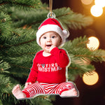 Custom Christmas Baby - Newborn Gift, 1st Xmas - Personalized Acrylic Photo Ornament
