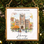 Custom College Photo Keepsake Graduation Gift - Personalized Ornament