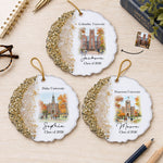 Custom College Photo Keepsake Graduation Gift - Personalized Resin Ornament