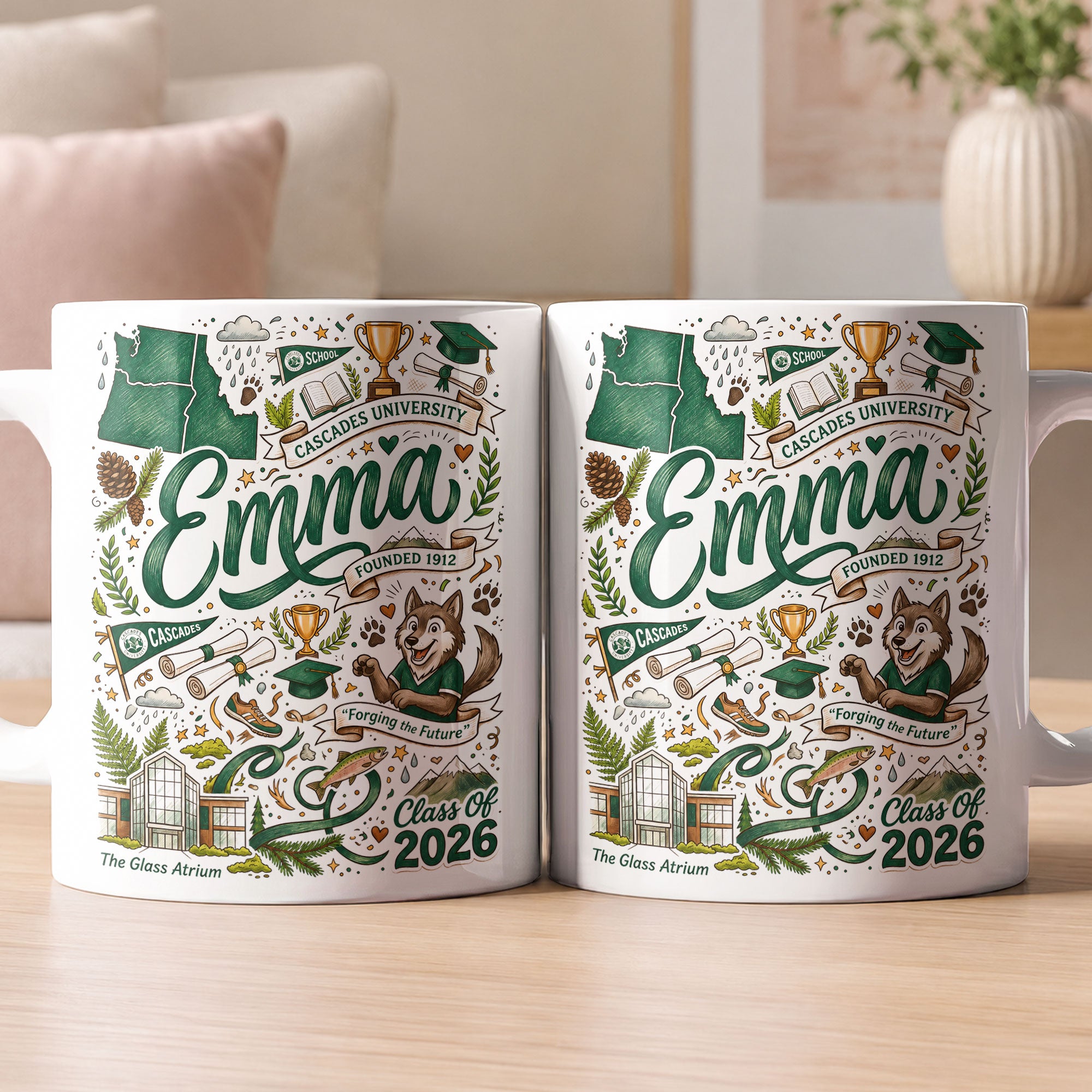 Custom College University Gift For Graduation - Personalized Mug