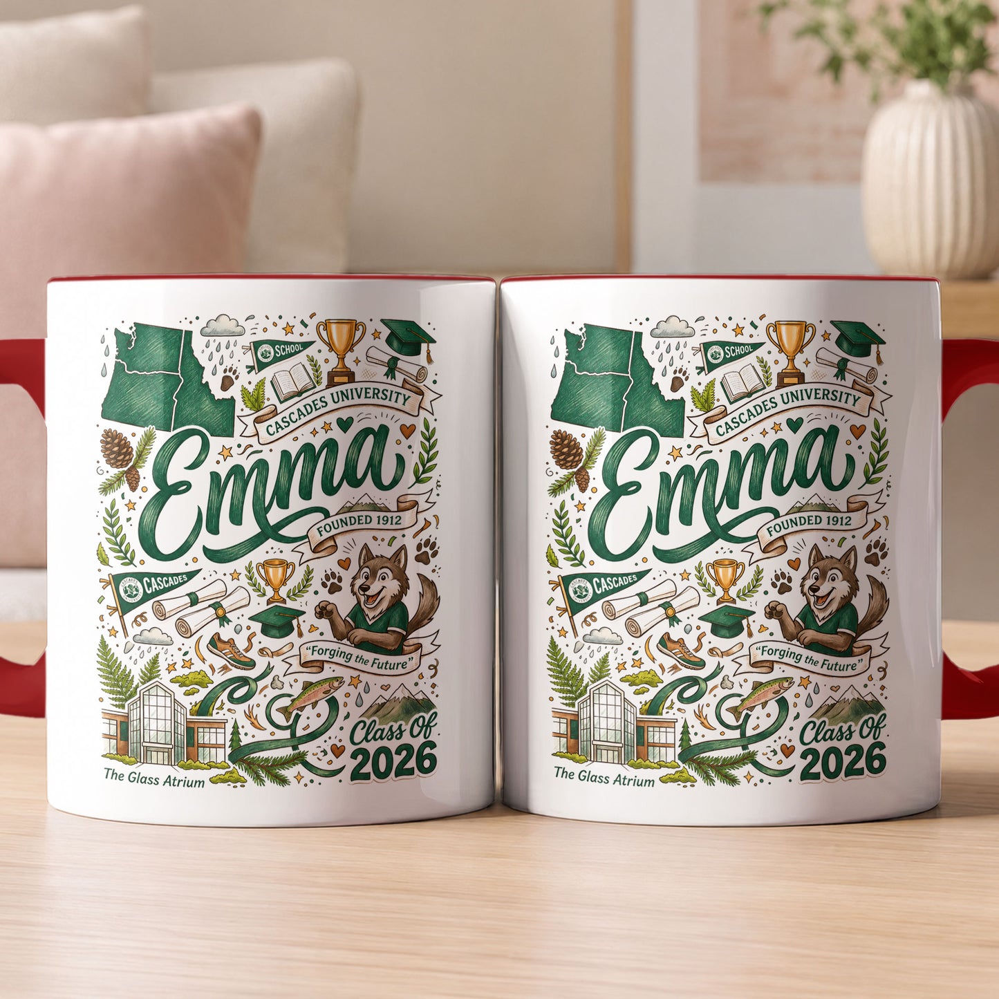 Custom College University Gift For Graduation - Personalized Mug
