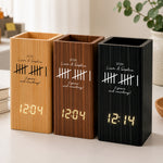 Custom Couple Anniversary Gifts For Husband - Personalized Pen Holder With Clock 1