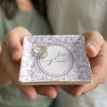 Custom Couple Initials & Date Toile De Jouy Ring Dish - Personalized Jewelry Dish