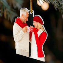 Custom Couple Photo Anniversary Gift - Personalized Acrylic Photo Ornament