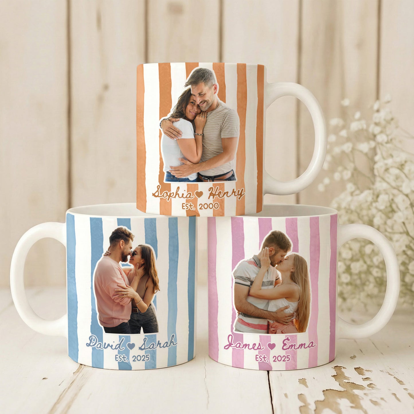 Custom Couple Photo Anniversary Gift Valentine's Day Gift - Personalized Photo Mug