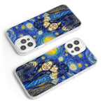 Custom Couple Photo Van Gogh Art Matching Phone Case Anniversary Gifts - Personalized Phone Case