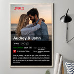 Custom Couples Loveflix Movie Poster - Personalized Photo Poster