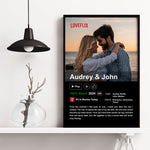 Custom Couples Loveflix Movie Poster - Personalized Photo Poster