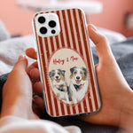 Custom Dog Cat Portrait - Turn Pet Photo Into Art - Retro Frame - Personalized Phone Case