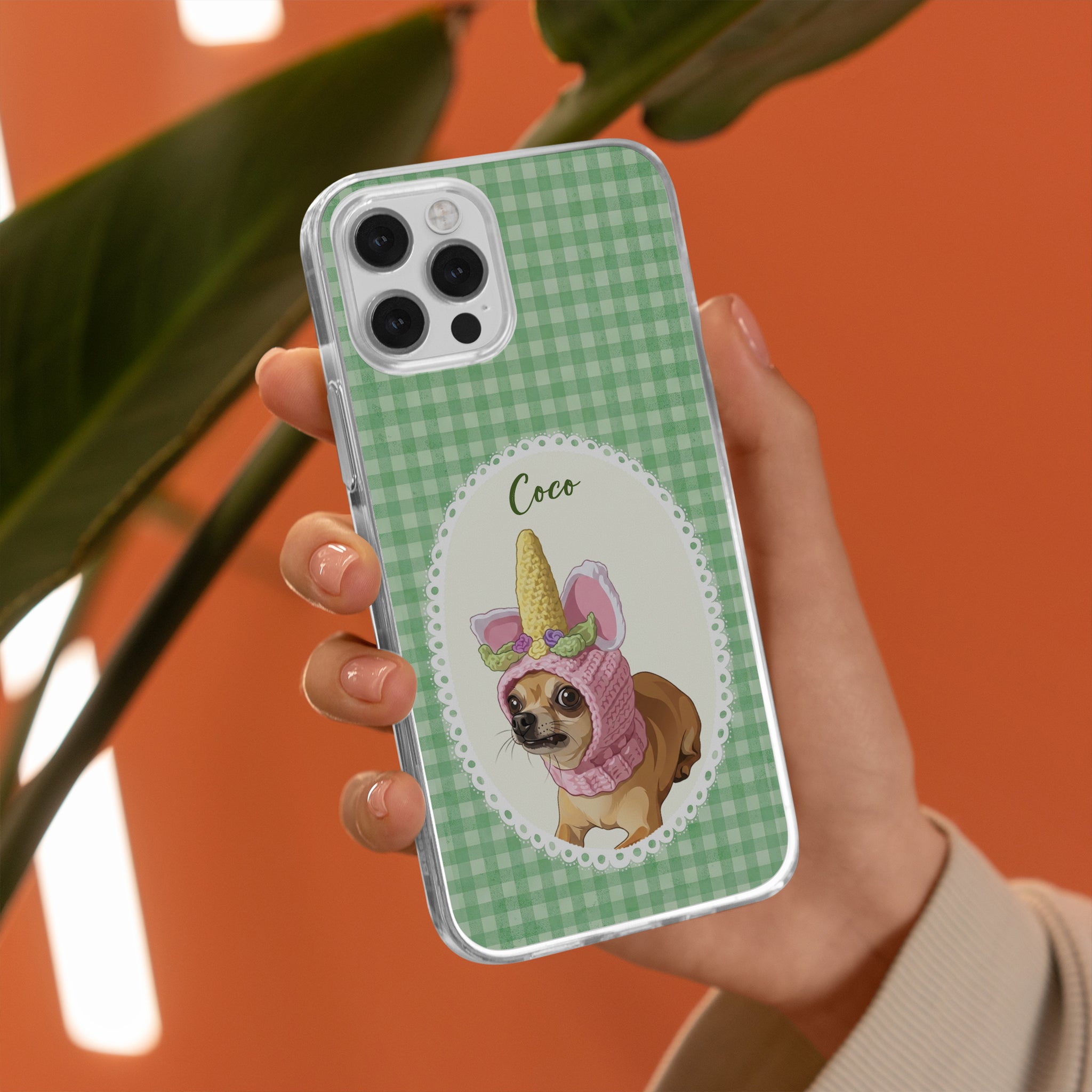 Custom Dog Cat Portrait - Turn Pet Photo Into Art - Retro Frame - Personalized Phone Case