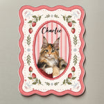 Custom Dog Cat Portrait - Turn Pet Photo Into Art - Vintage Frame - Personalized Magnet