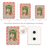 Custom Dog Cat Portrait - Turn Pet Photo Into Art - Vintage Frame - Personalized Magnet