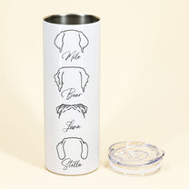 Custom Dog Ears - Personalized Skinny Tumbler