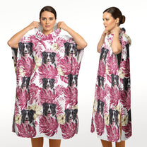 Custom Dog Face, Hawaiin Pattern - Personalized Beach Towel