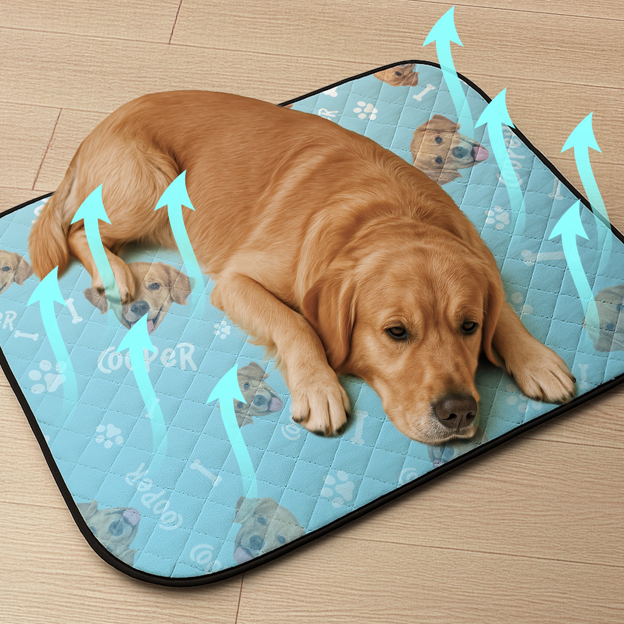 Custom Dog Funny Face - Personalized Photo Dog Cooling Mat