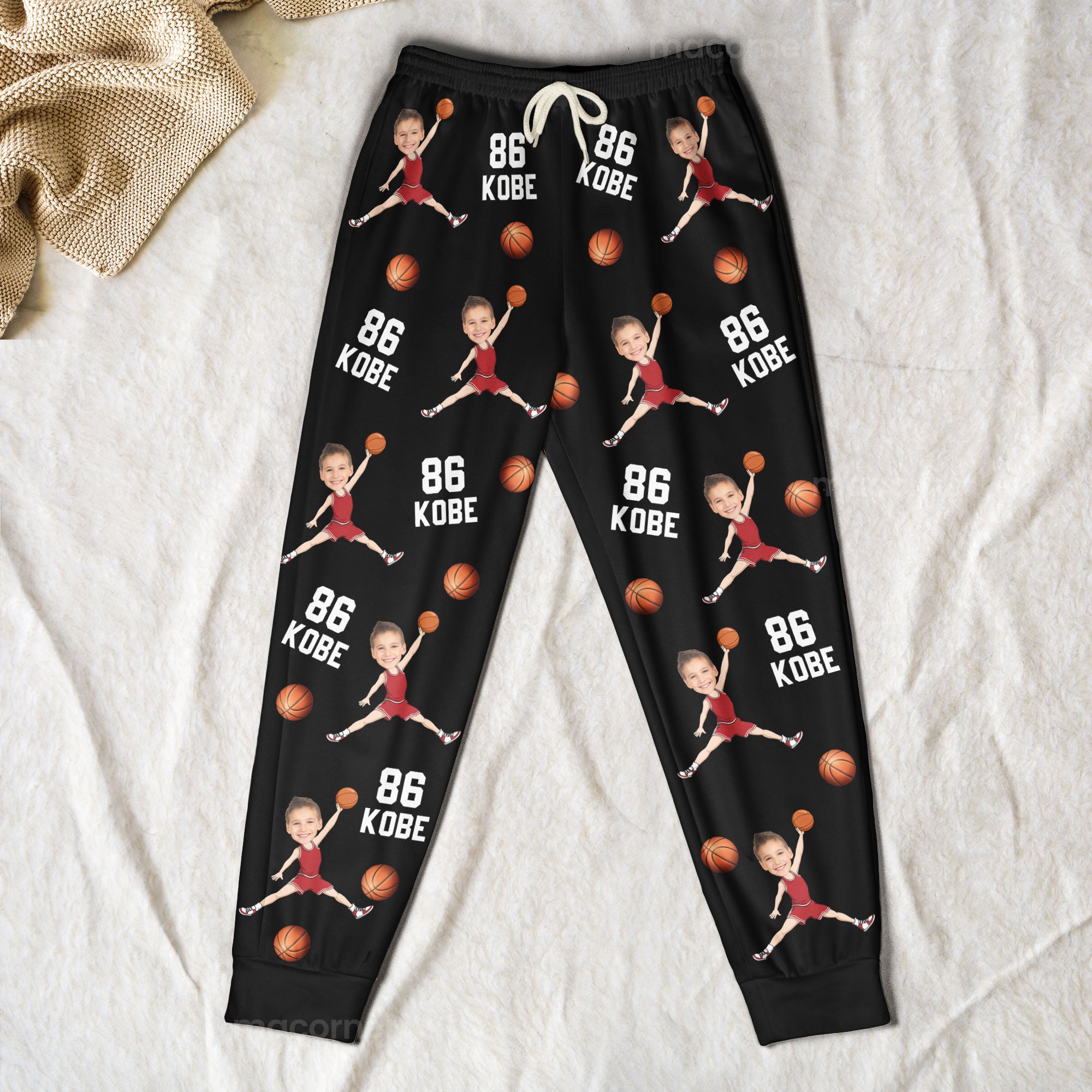 Custom Face Basketball Lovers - Personalized Sweatpants, Gift for Him, Gift for Son