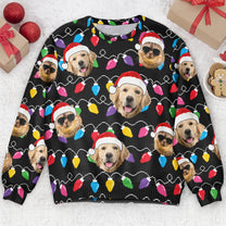 Custom Face Christmas Family Pet Funny Xmas Leds - Personalized Photo Ugly Sweater