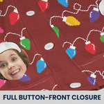 Custom Face Christmas Family Silly Xmas Leds - Personalized Photo Crewneck Cardigan
