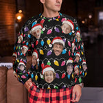 Custom Face Christmas Family Silly Xmas Leds - Personalized Photo Ugly Sweater