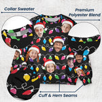 Custom Face Christmas Family Silly Xmas Leds - Personalized Photo Ugly Sweater