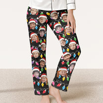 Custom Face Christmas Family Silly Xmas - Personalized Photo Satin Pajama Pants