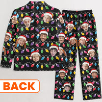 Custom Face Christmas Family Silly Xmas - Personalized Photo Satin Pajama Set