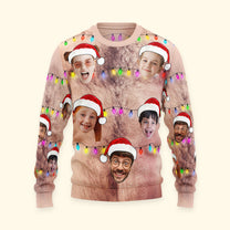 Custom Face Christmas Funny Ugly Sweater - Personalized Photo Ugly Sweater