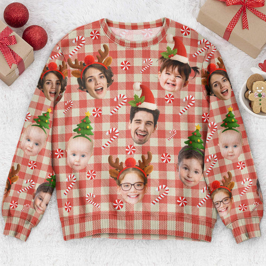 Custom Face Christmas Silly Family, Friends, Co-Workers - Personalized Ugly Sweater
